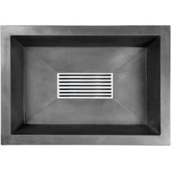 Linkasink 20-1/4" Rectangular Concrete Drop In Bathroom Sink