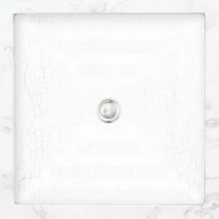 Linkasink 18" Square Glass Undermount Bathroom Sink