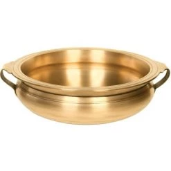 Linkasink Cast Bronze 19" Circular Yellow Bronze Vessel Bathroom Sink