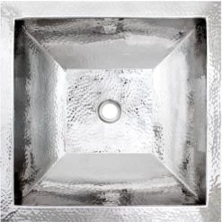 Linkasink Builders 16" Square Drop In or Undermount Bathroom Sink