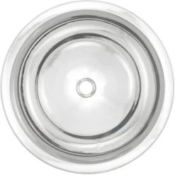 Linkasink Cast Bronze 13-3/4" Circular Yellow Bronze Drop In or Undermount Bathroom Sink