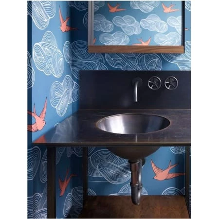 Linkasink Cast Bronze 17" Circular Yellow Bronze Drop In or Undermount Bathroom Sink - Image 2