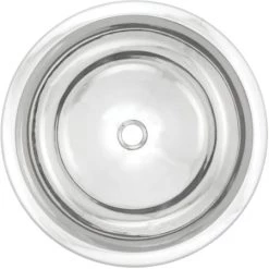 Linkasink Cast Bronze 17" Circular Yellow Bronze Drop In or Undermount Bathroom Sink