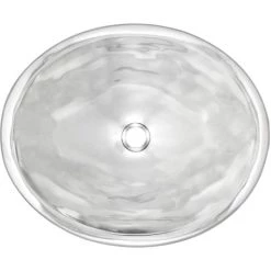 Linkasink Cast Bronze 18-1/2" Circular Yellow Bronze Drop In or Undermount Bathroom Sink