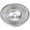 Linkasink Hammered Metals 17-1/2" Oval Drop In or Undermount Bathroom Sink