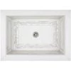 Linkasink 20-3/4" Rectangular White Marble with Mother of Pearl Inlay Undermount Bathroom Sink