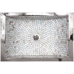 Linkasink 21" Rectangular Mosaic Tile Interior Drop In or Undermount Bathroom Sink