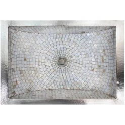 Linkasink 21" Rectangular Mosaic Tile Interior Drop In or Undermount Bathroom Sink