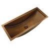 Signature Hardware 25" Copper Drop In or Undermount Bathroom Sink