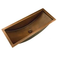 Signature Hardware 25" Copper Drop In or Undermount Bathroom Sink