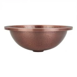 Signature Hardware Rozel 14" Copper Drop-In / Undermount Bathroom Sink