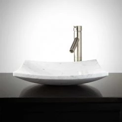 Signature Hardware 16" Marble Vessel Bathroom Sink