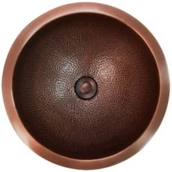 Signature Hardware Baina 14" Copper Drop In or Undermount Bathroom Sink