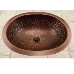 Signature Hardware Almont 20" Copper Drop In or Undermount Bathroom Sink