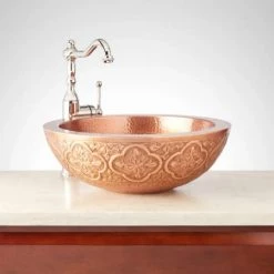 Signature Hardware Bellis 18" Double Wall Copper Vessel Sink