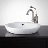 Signature Hardware Milforde 17" Vitreous China Drop In Bathroom Sink