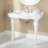 Signature Hardware Palais 40" Console Sink with 3 Faucet Holes at 8" Centers