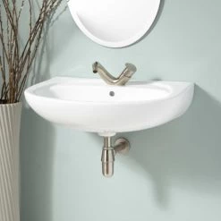 Signature Hardware Ainsworth 26" Vitreous China Wall Mounted Bathroom Sink with 1 Faucet Hole