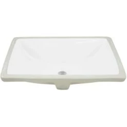 Signature Hardware 20-1/4" Rectangular Vitreous China Undermount Bathroom Sink with Overflow