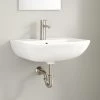 Signature Hardware Kerr 22" Vitreous China Wall Mounted Bathroom Sink with Single Faucet Hole and Overflow