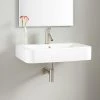 Signature Hardware Burleson 26" Vitreous China Wall Mounted Bathroom Sink with Single Faucet Hole and Overflow