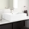 Signature Hardware Guerrero 24" Vitreous China Vessel Bathroom Sink with Single Faucet Hole and Overflow