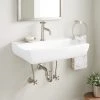 Signature Hardware Estevao 25" Vitreous China Wall Mounted Bathroom Sink with Single Faucet Hole