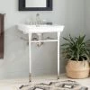 Signature Hardware 26" Bayhaven Console Sink with Traditional Top - 8" Widespread