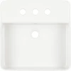 Signature Hardware Hibiscus 17" Fireclay Vessel Bathroom Sink with 3 Faucet Holes at 8" Centers