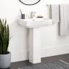 Signature Hardware Pentero 23" Fireclay Pedestal Bathroom Sink Only with Single Faucet Hole