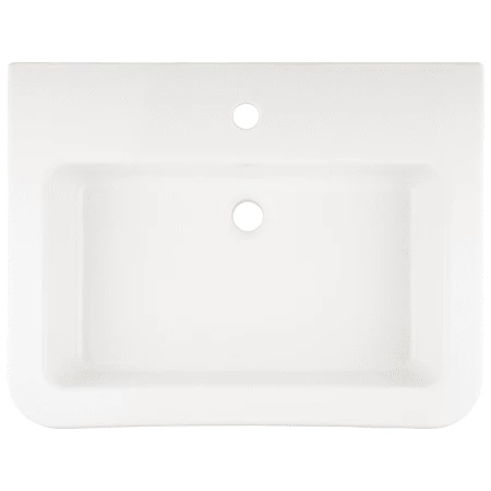 Signature Hardware Burleson 26" Vitreous China Wall Mounted Bathroom Sink with Single Faucet Hole and Overflow - Image 4