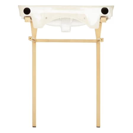 Signature Hardware Bayhaven 26-1/4" Porcelain Console Traditional Bathroom Sink with Single Faucet Hole - Image 4