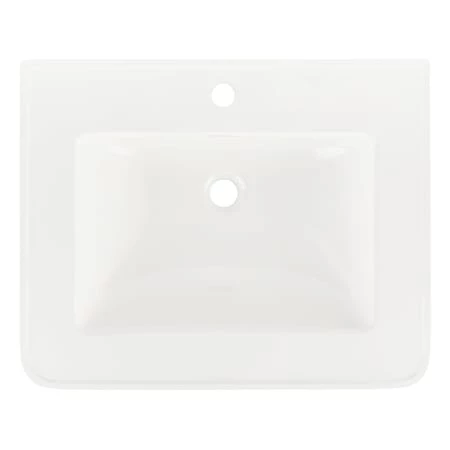Signature Hardware Bayhaven 26-1/4" Porcelain Console Traditional Bathroom Sink with Single Faucet Hole - Image 6
