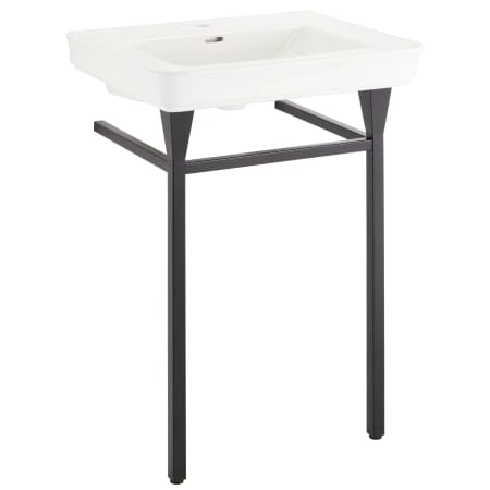 Signature Hardware Bayhaven 26-1/4" Porcelain Console Traditional Bathroom Sink with Single Faucet Hole - Image 3