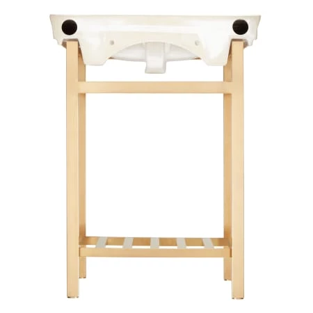 Signature Hardware Halyard 26-1/4" Porcelain Console Traditional Bathroom Sink with Single Faucet Hole - Image 4