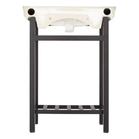 Signature Hardware Halyard 26-1/4" Porcelain Console Traditional Bathroom Sink with Single Faucet Hole - Image 5