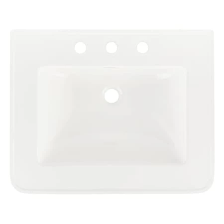 Signature Hardware Halyard 26-1/4" Porcelain Console Traditional Bathroom Sink with Single Faucet Hole - Image 6