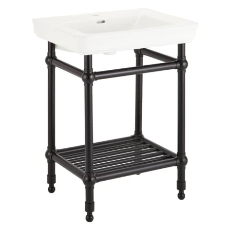 Signature Hardware Eastcott 26-1/4" Porcelain Console Traditional Bathroom Sink with Single Faucet Hole - Image 3