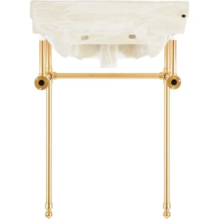 Signature Hardware Cierra 24-1/4" Vitreous China Console Bathroom Sink with 3 Faucet Holes at 8" Centers - Image 3