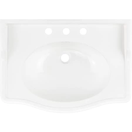 Signature Hardware Cierra 30" Vitreous China Console Bathroom Sink with 3 Faucet Holes at 8" Centers - Image 4